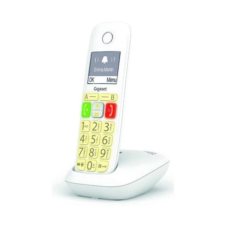 Téléphone Fixe GIGASET E290 Blanc - Grand écran et touches larges - Mode Audio Boost - Répertoire 150 contacts