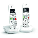 Téléphone Fixe sans Fil - GIGASET - E290 Duo Blanc - Grand écran - Larges touches - Audio Boost