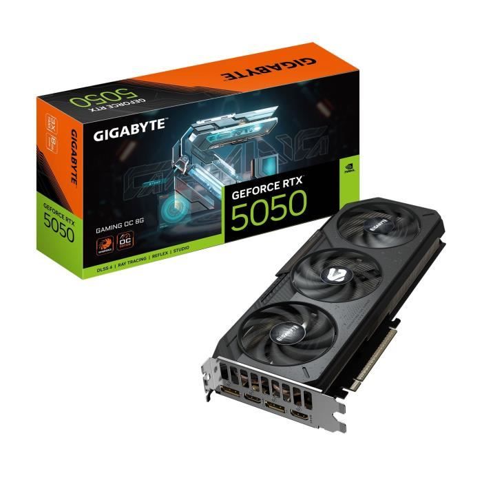 GIGABYTE - Carte graphique - RTX 5050 GAMING OC-8GD