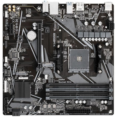 Carte mere - GIGABYTE - B550M K - Socket AM4 - DDR4 jusqu'a 128 Go - PCIe 4.0 x16
