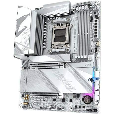Carte mere - GIGABYTE - X870 A ELITE X ICE X870 X3D - Format ATX - Chipset AMD X870 - DDR5 & PCIe 5.0