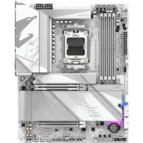 Carte mere - GIGABYTE - X870 A ELITE X ICE X870 X3D - Format ATX - Chipset AMD X870 - DDR5 & PCIe 5.0