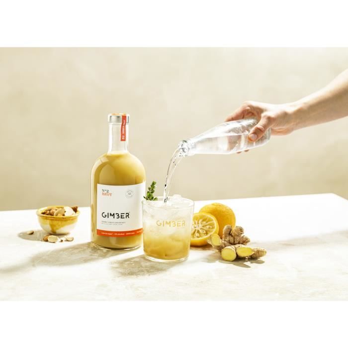 Gimber - N°2 - Brut - Concentré de gingembre biologique avec yuzu et thym citron - 700ml