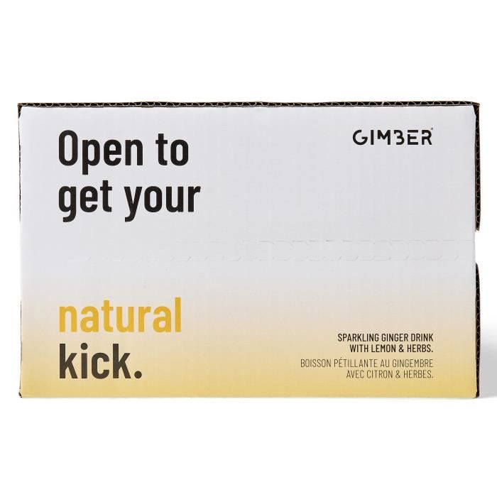 Gimber - Original - Pret-a-boire - Canette - Gingembre, citron et herbes - 12 x 250ml
