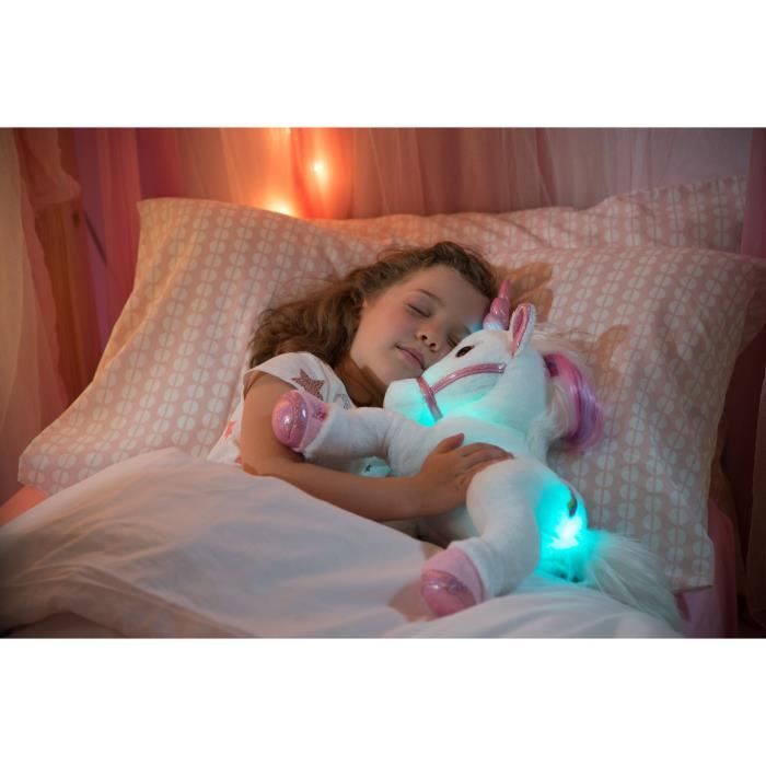 Gipsy Toys - Lica Bella FÈerique Et Lumineuse - Peluche Licorne Interactive - 35 cm - Blanc - Rose