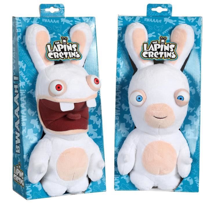 Gipsy Toys - Lapins CrÈtins Sonores - Bouche FermÈe - 28 cm - Blanc