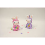 LAPINS CRETINS Peluche Licorne Lapicorne Sonore Mauve - 18 cm
