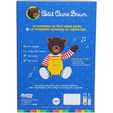 Gipsy Toys - Petit Ours Brun – Peluche Musicale Qui Parle Conteur d'Histoires - 28 cm – Marron Jaune Rouge