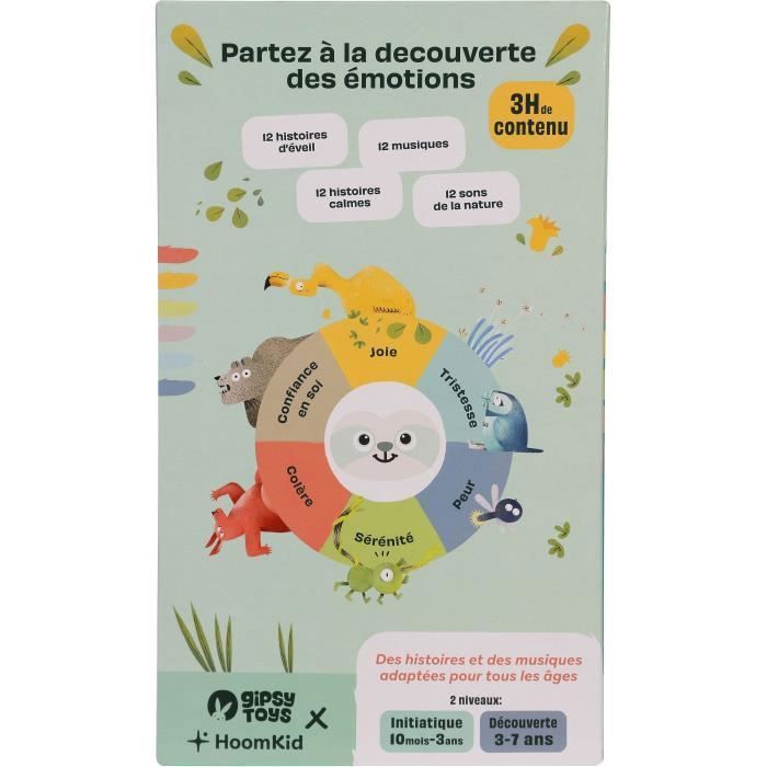 Gipsy Toys - Siméon, Mon Conteur d'Emotions - Peluche interactive musicale et conteuse d'histoires - 28 cm