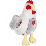 Peluche Poule - GIPSY TOYS - Sonore - 22 cm - Blanc / Marron