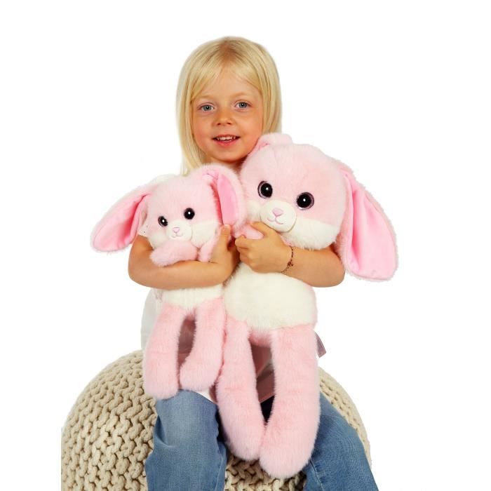 Peluche Lapin Leggies†- GIPSY TOYS - Rose,†48 cm