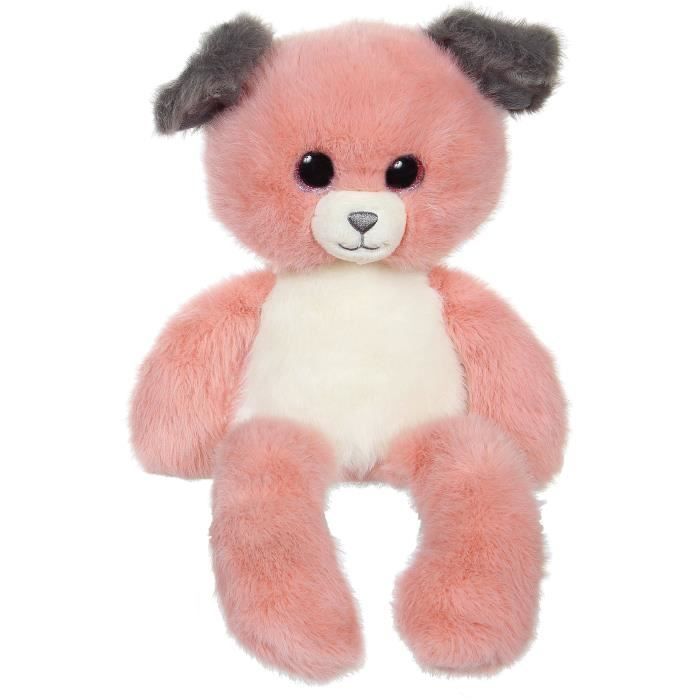 Peluche Chien Leggies - GIPSY TOYS - Rose et Gris, 48 cm