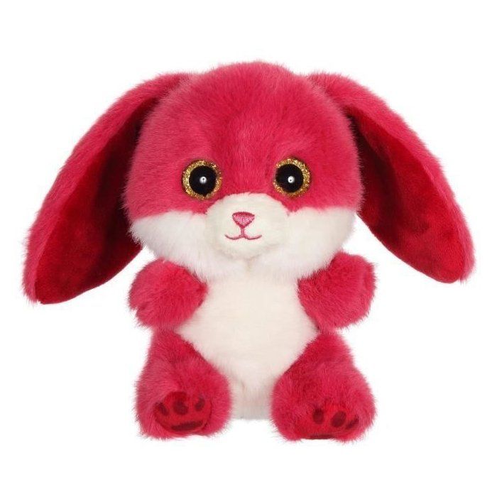 Peluche - GIPSY TOYS - Lapin CUTYDOOS 13 CM - couleur framboise - RUBY