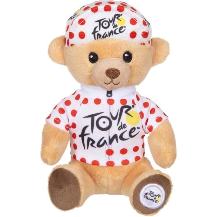 Peluche - GIPSY TOYS - Tour De France - OURS MAILLOT A POIS 15 CM