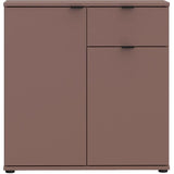 Commode - GANYMEDE - 2 portes - 1 tiroir - Terracotta - 80,1 x 34,1 x 82,3 cm