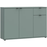 Buffet - GANYMEDE - 3 portes - 1 tiroir - Sauge - 119,8 x 34,1 x 82,3 cm