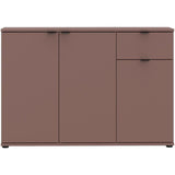 Buffet - GANYMEDE - 3 portes - 1 tiroir - Terracotta - 119,8 x 34,1 x 82,3 cm