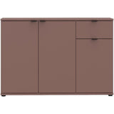 Buffet - GANYMEDE - 3 portes - 1 tiroir - Terracotta - 119,8 x 34,1 x 82,3 cm