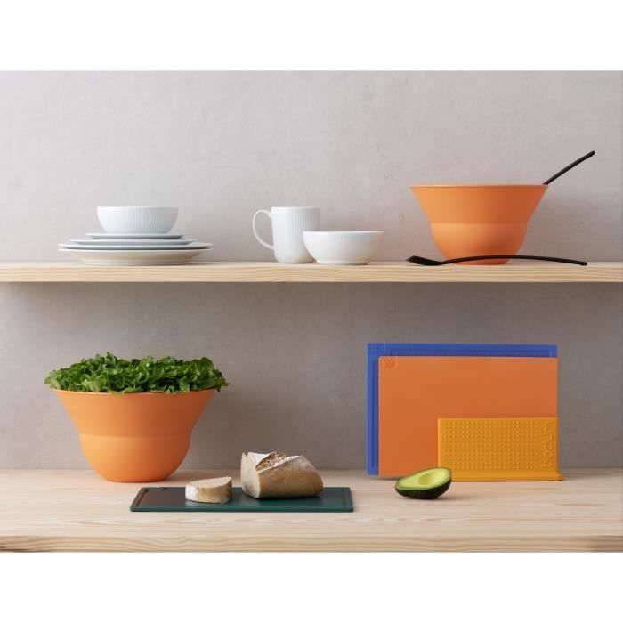 Ensemble de 2 bols 3 L et 4.9 L avec couverts a salade - BODUM - Topee - Bellini orange