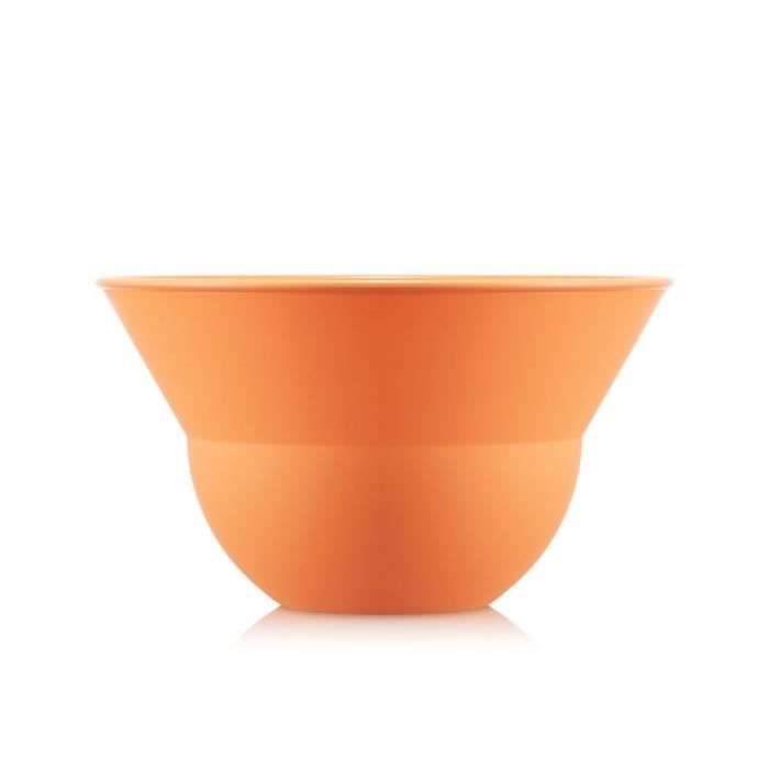 Ensemble de 2 bols 3 L et 4.9 L avec couverts a salade - BODUM - Topee - Bellini orange