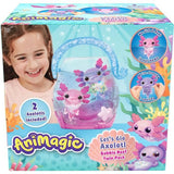 Animagic - GOLIATH - Pack double Axolotl - Aquarium a bulles - Rose / Violet - Des 4 ans