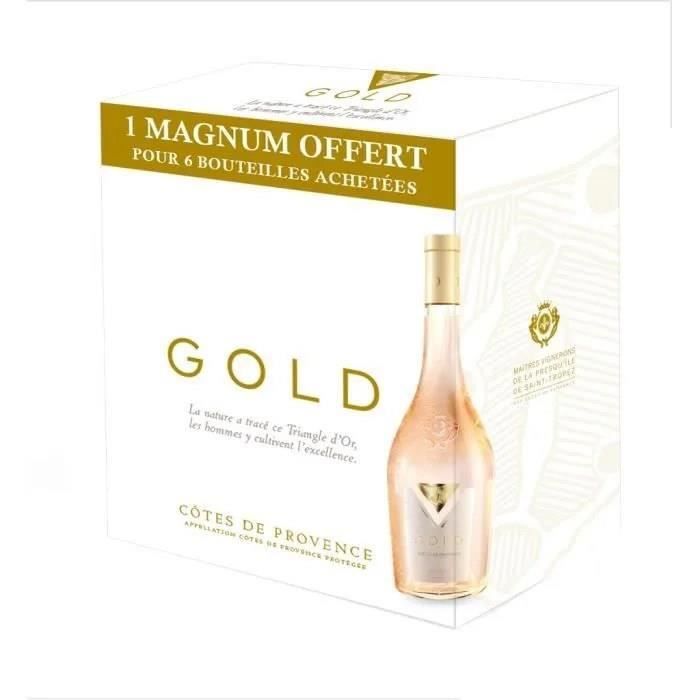 Gold 2024 Côtes de Provence - Vin rosé de Provence - 6x75 cl + 1 magnum offert