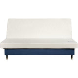 GOLDY Clic-clac 2/3 places - Matelas SIMMONS Ep.13 cm -  Mousse HR 35 kg/m3 - Tissu Bleu - Fabriqué en France