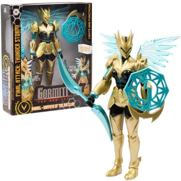 Figurine articulée - GORMITI - Gormiti avec attaque lumineuse Air - Windel - 27 cm - a partir de 4 ans - GRV072