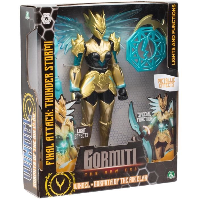 Figurine articulée - GORMITI - Gormiti avec attaque lumineuse Air - Windel - 27 cm - a partir de 4 ans - GRV072