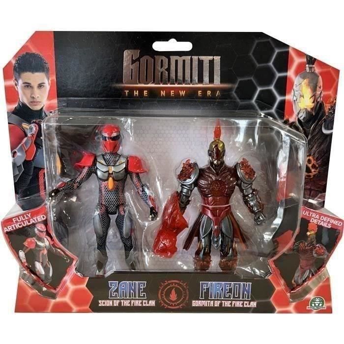 Coffret figurines - GORMITI - Scion et Gormiti associé Feu - Zane et Fireon - 15 cm - a partir de 4 ans - GRV192