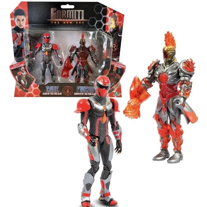 Coffret figurines - GORMITI - Scion et Gormiti associé Feu - Zane et Fireon - 15 cm - a partir de 4 ans - GRV192