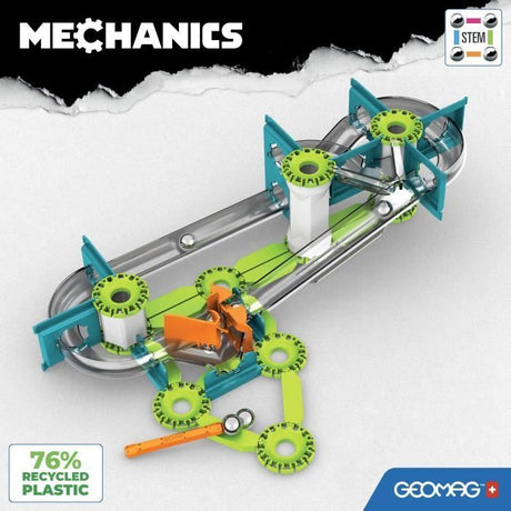 Circuit de billes - GEOMAG - Mechanics Gravity Race Track - 67 pieces - Magnétique - Gravité - Plastique recyclé