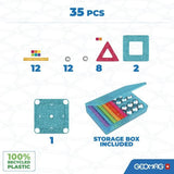 Coffret de construction - GEOMAG - Glitter Panels - 35 pieces - Magnétique - Plastique recyclé