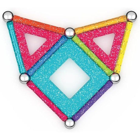Jeu de construction magnétique - GEOMAG - Glitter Panels Recycled 22 pieces - Paillettes - Écologique - Créatif