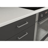 Cuisine complete PREGO- L 270 cm - Gris Graphit - Plan de travail 210 cm inclus