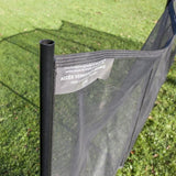 Barriere souple de sécurité - GRE - 3 m x H 1,33 m - Pré-montée - Toile recoupable - 4 poteaux + caches discrets