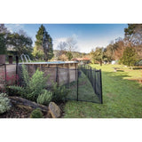 Barriere souple de sécurité - GRE - 3 m x H 1,33 m - Pré-montée - Toile recoupable - 4 poteaux + caches discrets