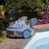 GRE - Robot a Batterie Rechargeable et sans fil, pour piscines Hors-Sol et enterrées Jusqu'a 12 x 5 m