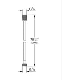 Flexible de douche - GROHE VitalioFlex 27507001 - 2m - Anti-pliures - Anti-torsion - Connexion universelle - Surface lisse - Chromé