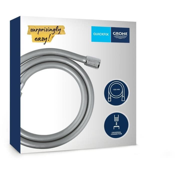 Flexible de douche - GROHE - 22114000 - 1,25 m - Chromé - VitalioFlex Trend