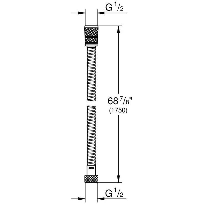 Flexible de douche - GROHE - 22100000 - 1,75 m - VitalioFlex - Métal