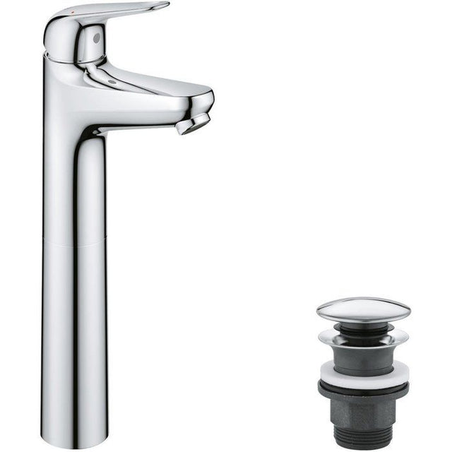 Mitigeur monocommande vasque a poser - GROHE Swift - 24331001 - Chromé - Taille XL rehaussée - Economie d'eau - Vidage clic clac