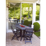 Chaise pliante Miami - GRILL ME - Anthracite - Résistante aux intempéries et facile a ranger