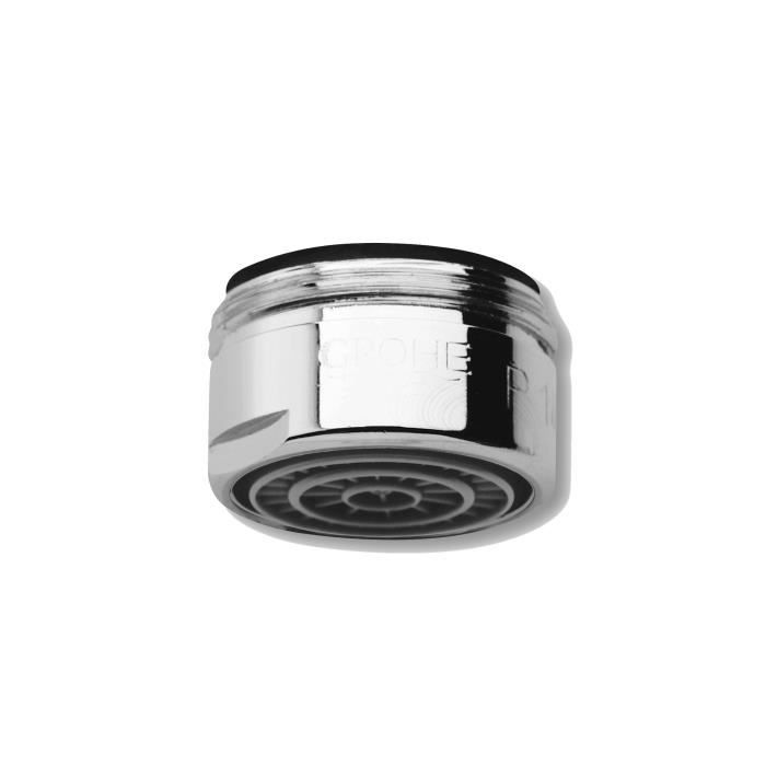 Mousseur GROHE - Pieces Détachées 13929000 - Filetage externe M 24 x 1 - Aérateur classe A - Gris/Argent