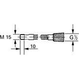 Flexible de douchette RELEXAFLEX pour mitigeurs évier - GROHE - Chromé - 1500mm