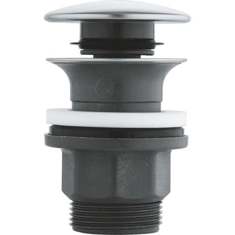Bonde clic clac - GROHE - Diametre serrage vasque 63 mm - Matiere métal - Chrome - Pour lavabo avec trop-plein