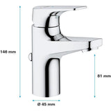 GROHE Mitigeur monocommande Lavabo Taille S Start Flow Chromé 23769000