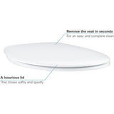 Abattant WC - GROHE - Bau Ceramic - Duroplast - Blanc alpin - SoftClose