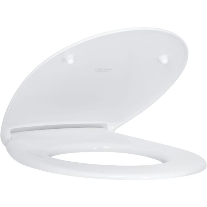 Abattant WC - GROHE - Bau Ceramic - Duroplast - Blanc alpin - SoftClose