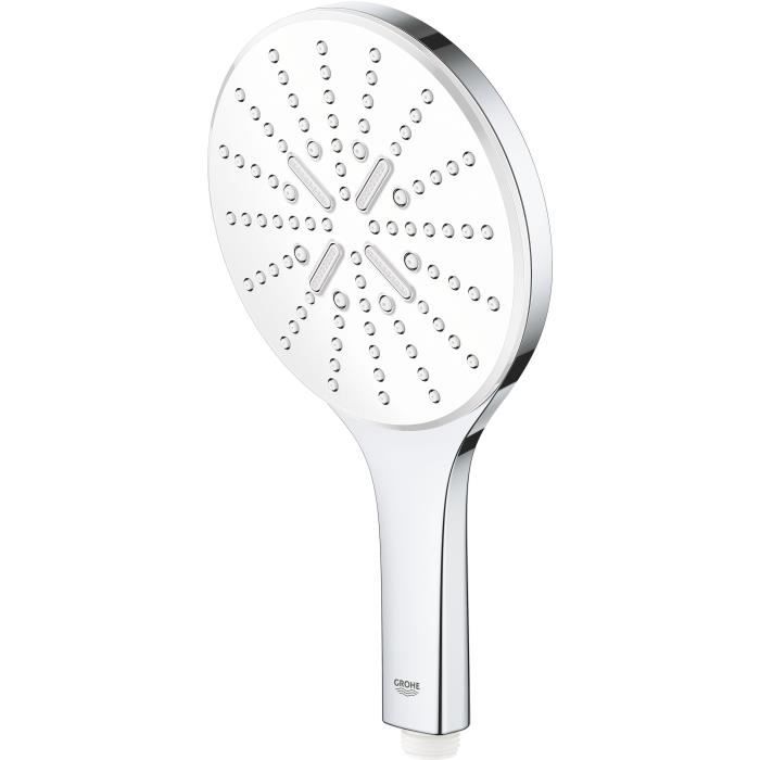 Douchette 3 jets - GROHE - Vitalio SmartActive 150 - Surface de jet blanche - Economie d'eau - Chromé